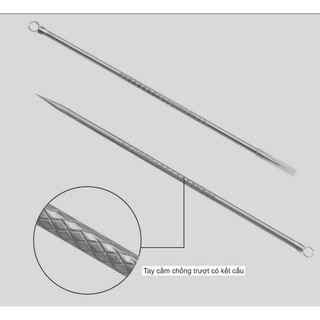 Que lặn mụn inox 12cm cao cấp