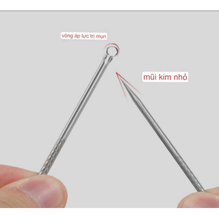 Que lặn mụn inox 12cm cao cấp