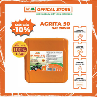 Dầu động cơ máy nông nghiệp NP AGRITA 15W40/20W50 CI4/ CF4 Can 10 lít