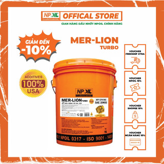 Dầu động cơ cao cấp MER-LION 15W40/20W50 xô/can 18L chuyên dành cho xe tải, tàu thuyền