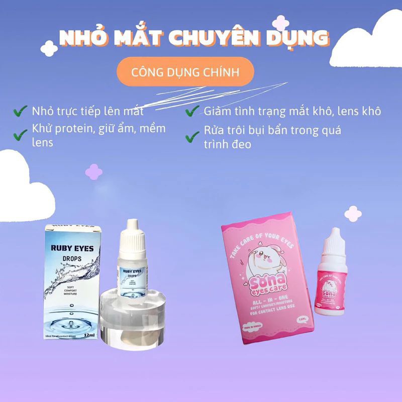 COMBO NƯỚC NGÂM, NHỎ MẮT LENS CHUYÊN DỤNG