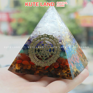 Đá Thanh Tẩy Chakela Kim Tự Tháp Chakra 7 Đá Năng Lượng Tốt DA23