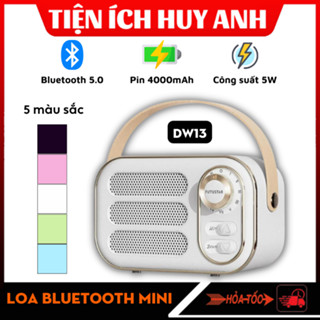 Loa bluetooth Futustar DW13 - Thiết kế phong cách cổ điển - Âm thanh sống động, bass trầm và ấm, pin siêu trâu