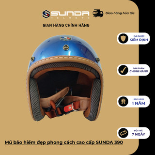 Mũ bảo hiểm đẹp phong cách cao cấp SUNDA 390