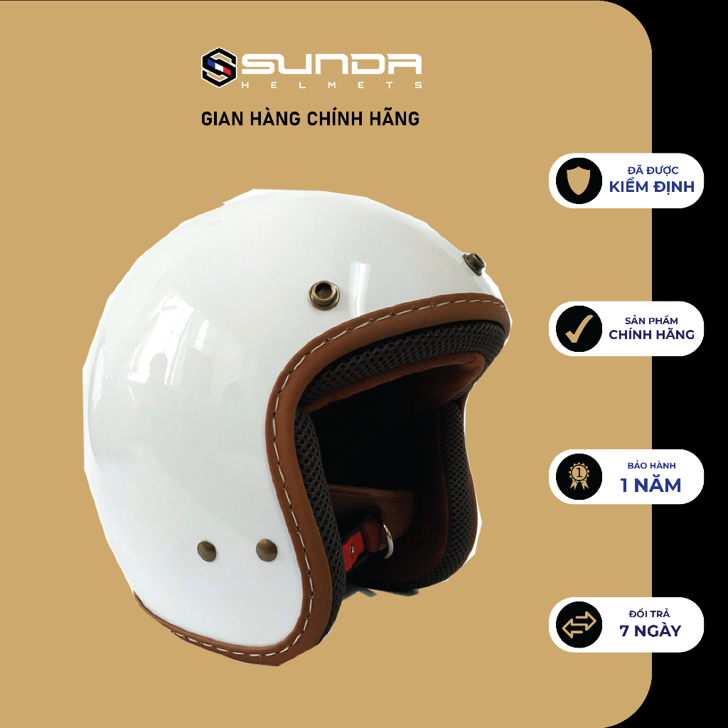 Mũ bảo hiểm đẹp phong cách cao cấp SUNDA 390