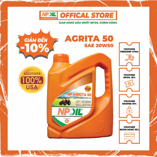 Dầu động cơ máy nông nghiệp NP AGRITA 15W40/20W50 API CI4/CF4 can 6L