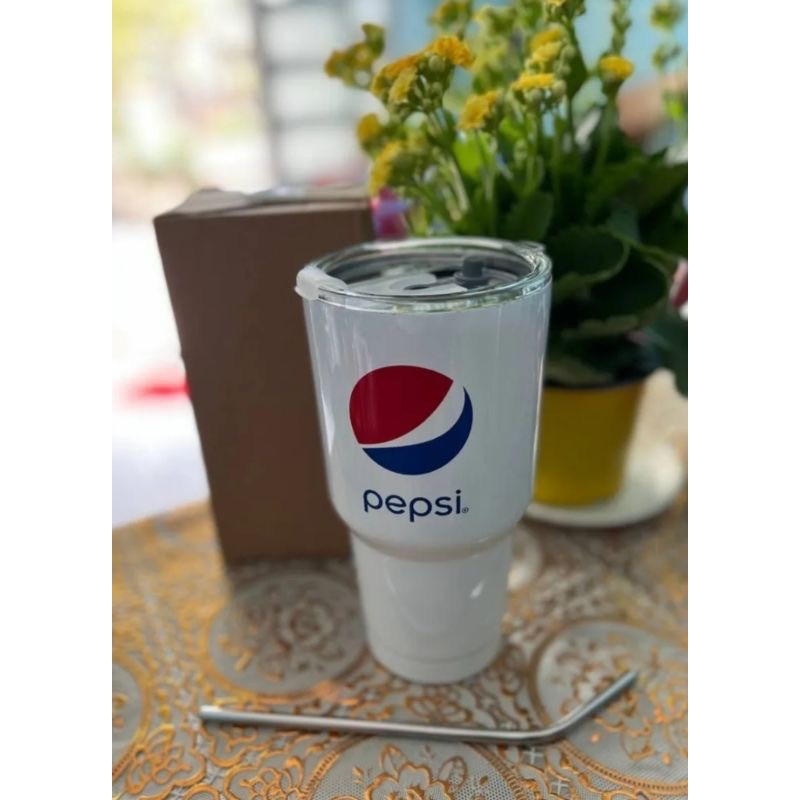 Ly Giữ Nhiệt Inox Quà từ Pepsi Ly Inox Giữ Nhiệt 900ml kèm ống hút inox