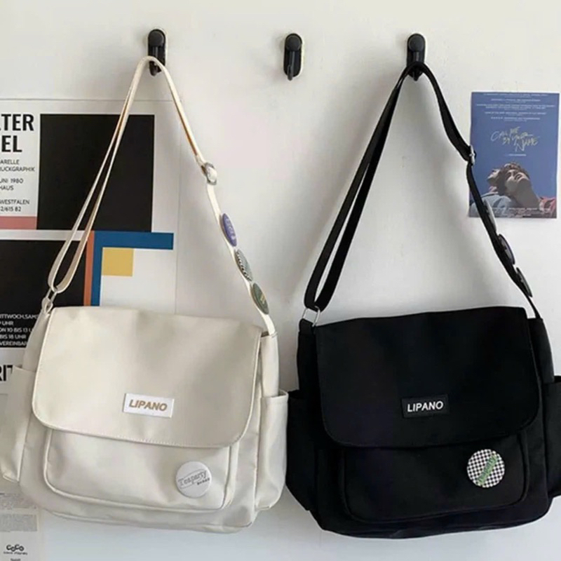 Túi Đeo Chéo Nam Nữ Phong Cách Hàn Quốc Vải Canvas Xịn Xò