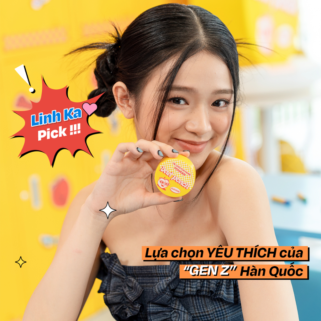 Phấn Phủ Kiềm Dầu BAD PEACH Oil Less Fun More Powder SPF35/PA++ 4g
