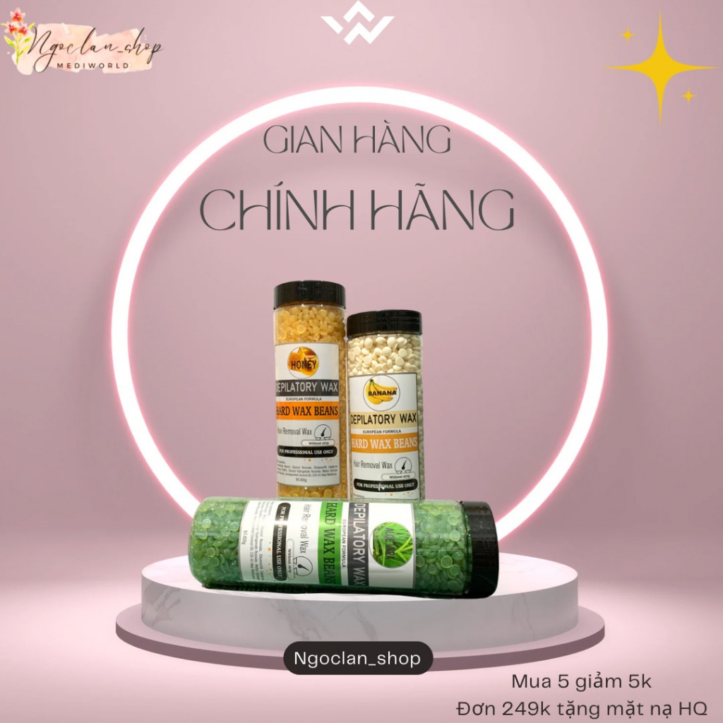 Sáp wax lông nóng dạng hạt hủ 400g Chính Hãng