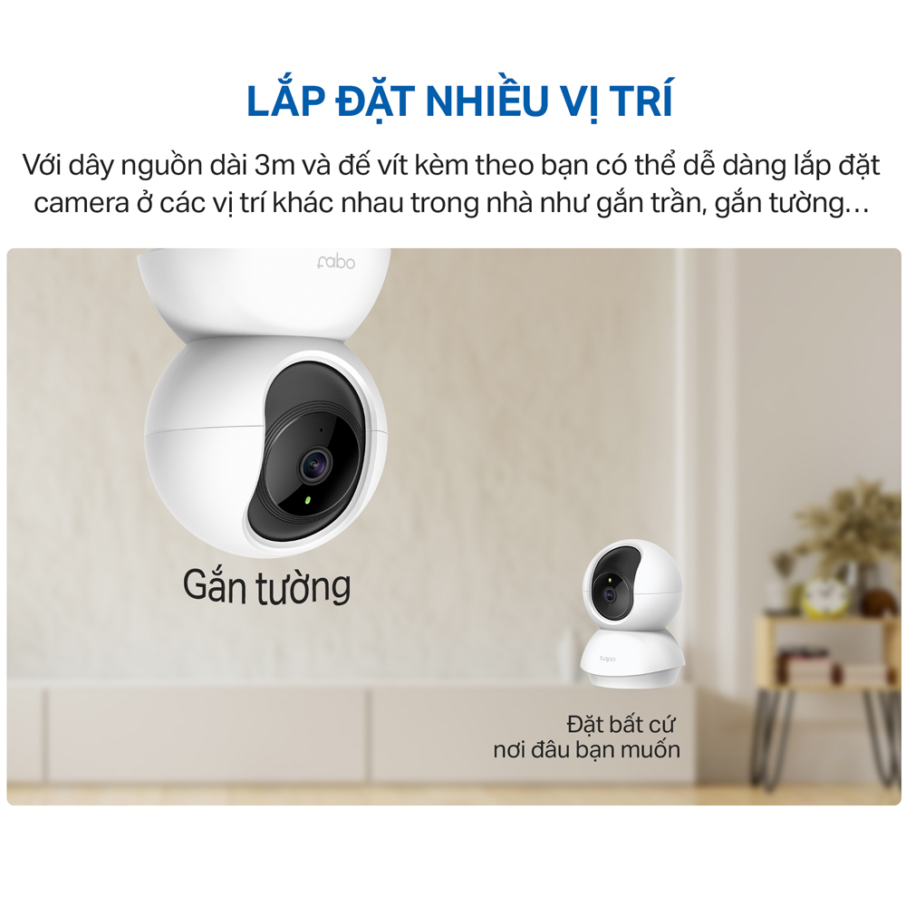 Camera Wifi TP-Link Tapo C210  Full HD 2MP/3MP/2K QHD 360 độ Giám Sát An Ninh