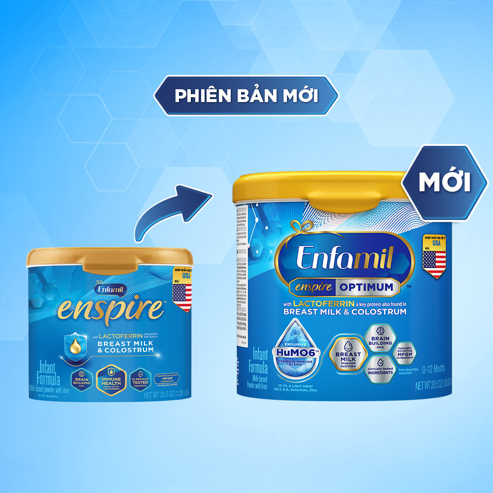 Sản phẩm dinh dưỡng công thức Enfamil Enspire Infant Formula 581g (Dành cho trẻ 0 – 12 tháng tuổi)