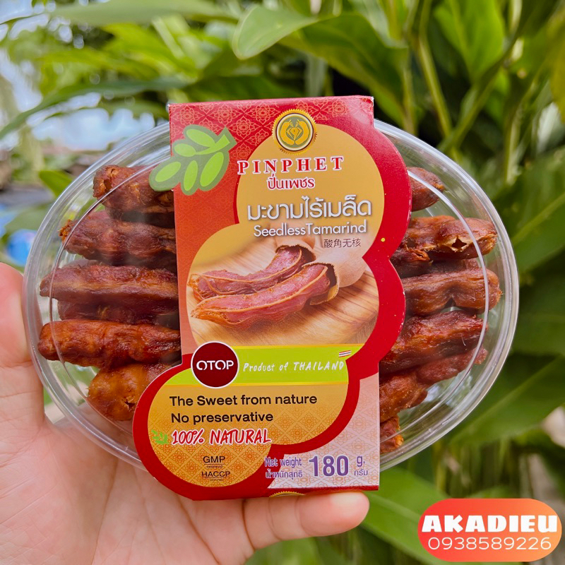 Me tách hạt Thái Lan tem xanh 200gr, tem đỏ 180gr
