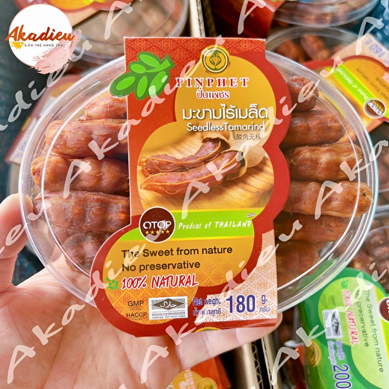 Me tách hạt Thái Lan tem xanh 200gr, tem đỏ 180gr