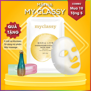 Combo 10 mặt nạ trắng tặng kèm 5 mặt nạ trắng và 1 túi đựng mỹ phẩm