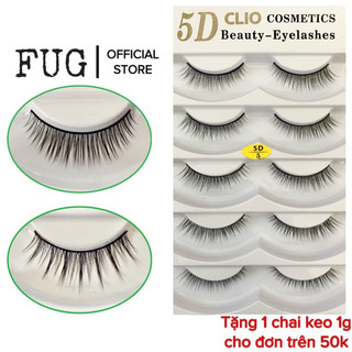 Lông mi giả chồn 3D, 5D loại tự nhiên CLIO (hộp 5 cặp)