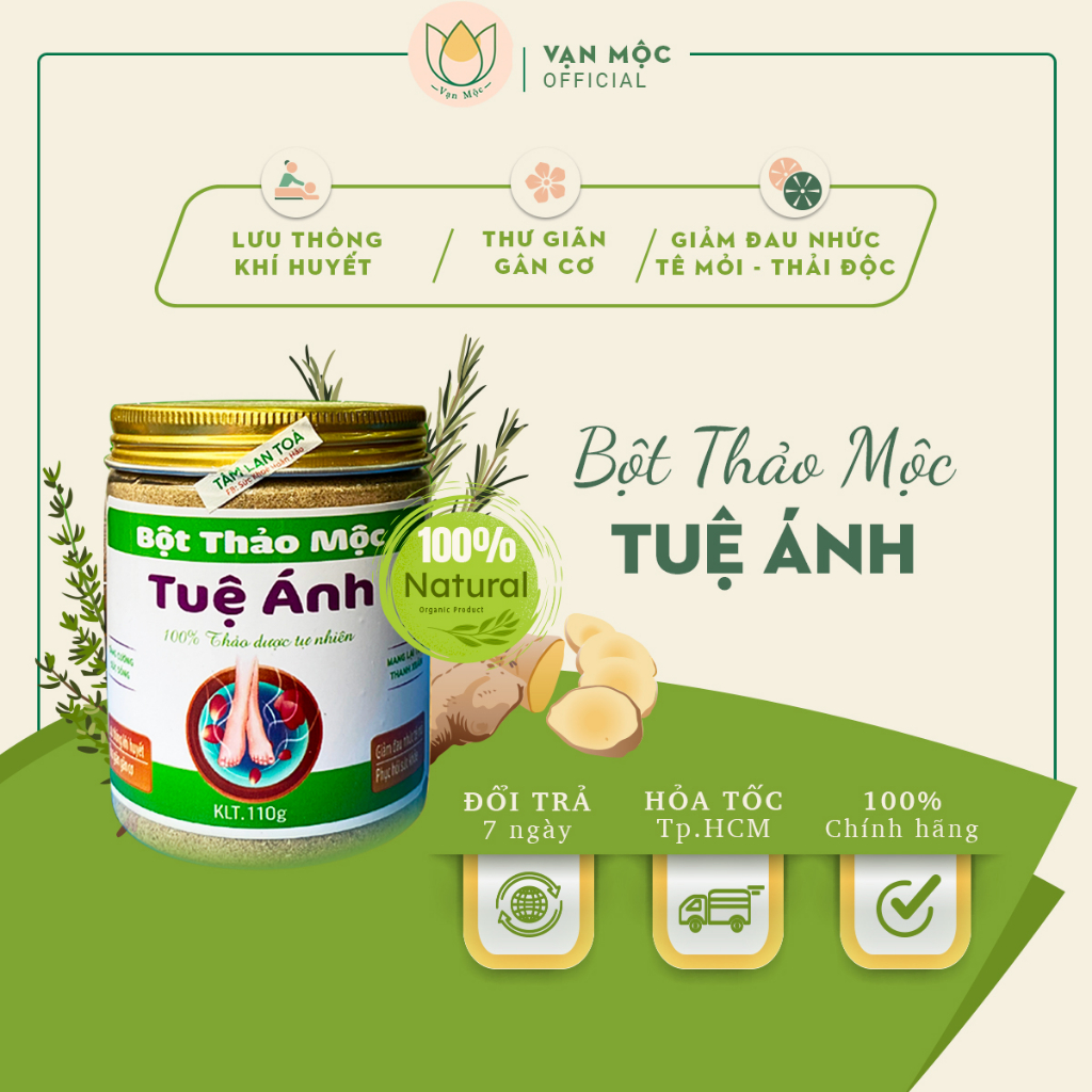 Bột thảo mộc Tuệ Ánh - liệu pháp ngâm chân khử mùi, ngâm mông tăng sức đề kháng