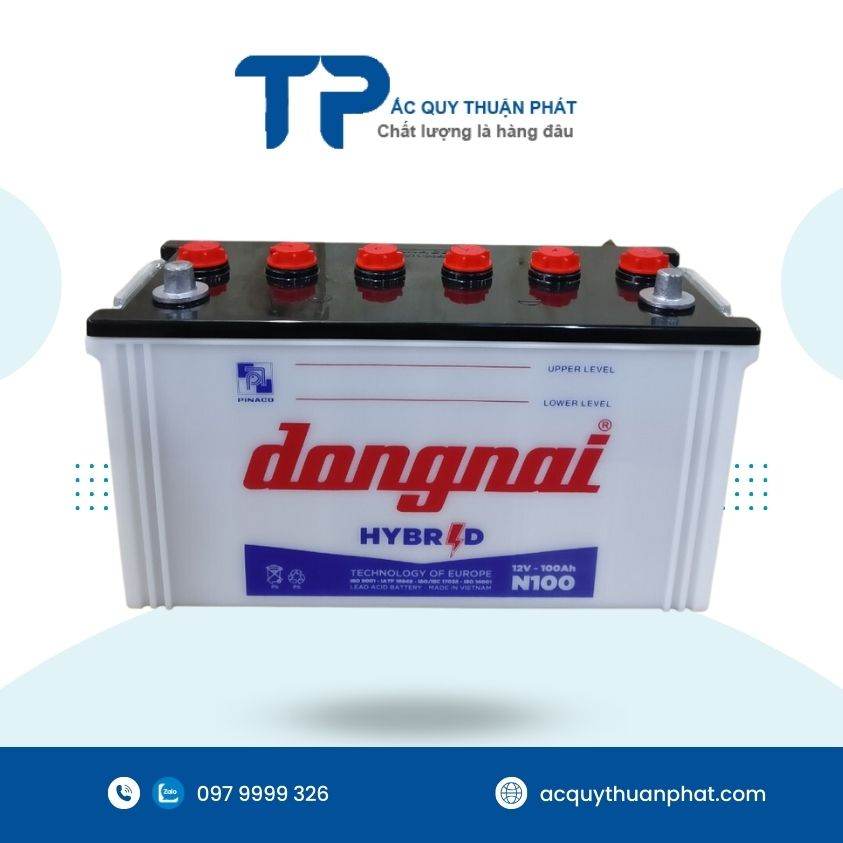Bình ắc quy đồng nai N100 12V-100ah