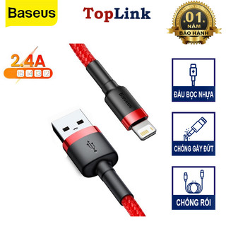 Cáp Sạc Nhanh Baseus 2.4A Và Truyền Dữ Liệu Tốc Độ Cao CALKLF Đầu Bọc Chống Gẫy-TopLink