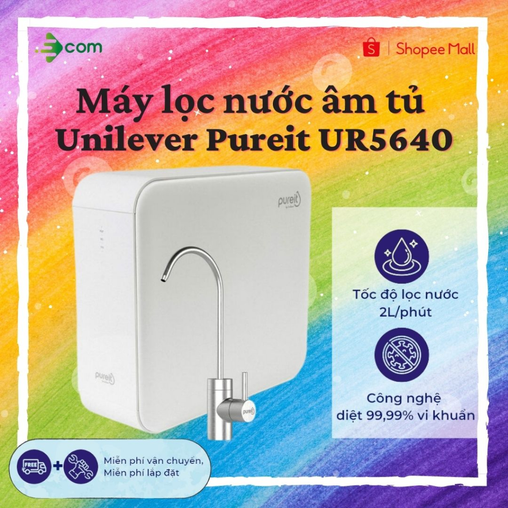 [ Miễn phí lắp đặt | Bảo hành 12 tháng ] Máy lọc nước Unilever Pureit Delica UR5640