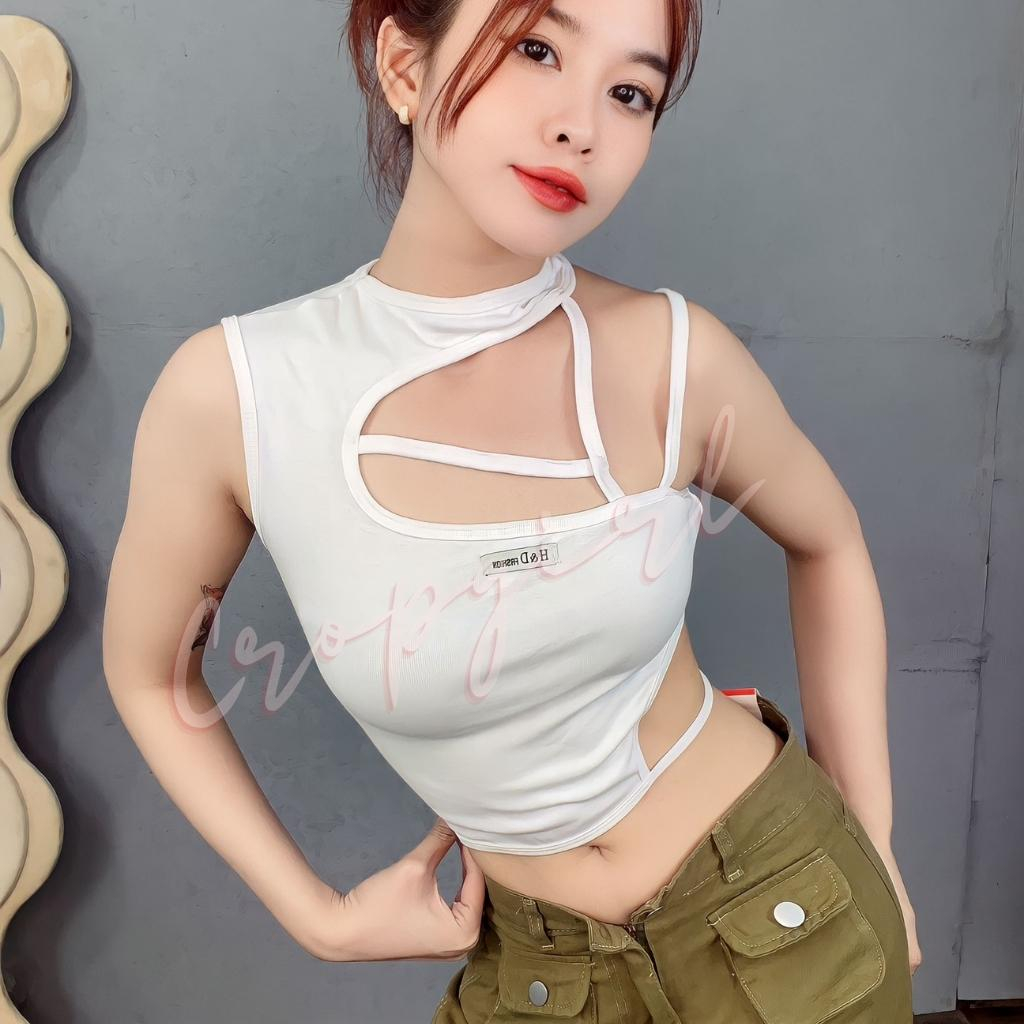[QUÀ TẶNG DÂY CHUN KHI MUA] Áo ba lỗ nữ kiểu phối dây độc đáo chất vải mềm mịn co giãn dáng áo croptop ôm body | BigBuy360 - bigbuy360.vn