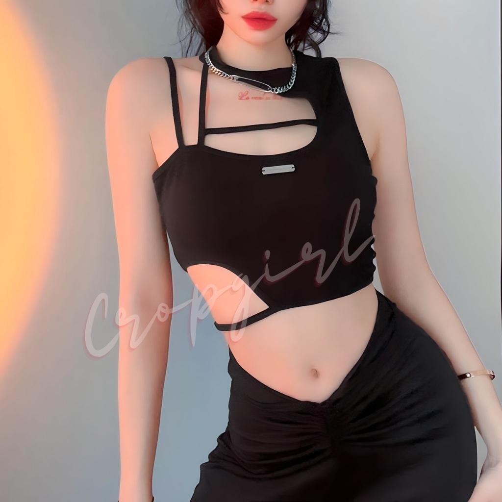 [QUÀ TẶNG DÂY CHUN KHI MUA] Áo ba lỗ nữ kiểu phối dây độc đáo chất vải mềm mịn co giãn dáng áo croptop ôm body | BigBuy360 - bigbuy360.vn