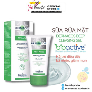 Sữa rửa mặt farmona dermacos anti acne deep cleansing gel 150ml, sạch sâu ngừa mụn cho da dầu