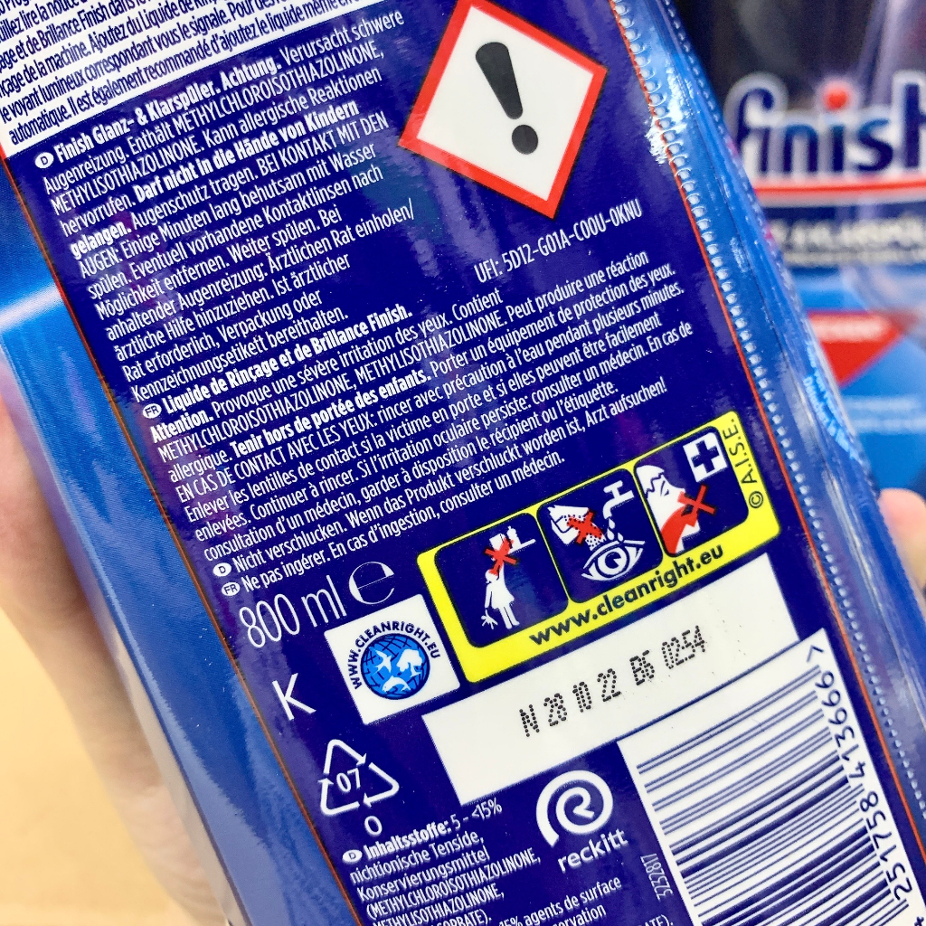 Nước làm bóng bát đĩa Finish 800ml- 1200, 400, Muối rửa bát, Dung dịch Vệ Sinh, Finish Nhật,Dùng cho máy rửa bát