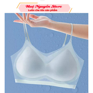 Áo lót tàng hình su non ôm trọn ngực nâng vòng 1 Áo bra tàng hình su lưới có mút ngực tháo rời cao cấp không lộ viền