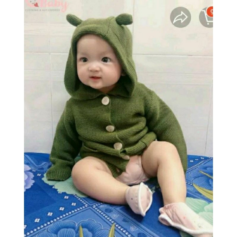 Áo khoác len có mũ cho bé trai, bé gái BU Baby | Quần áo BU Baby chính hãng Bu Baby