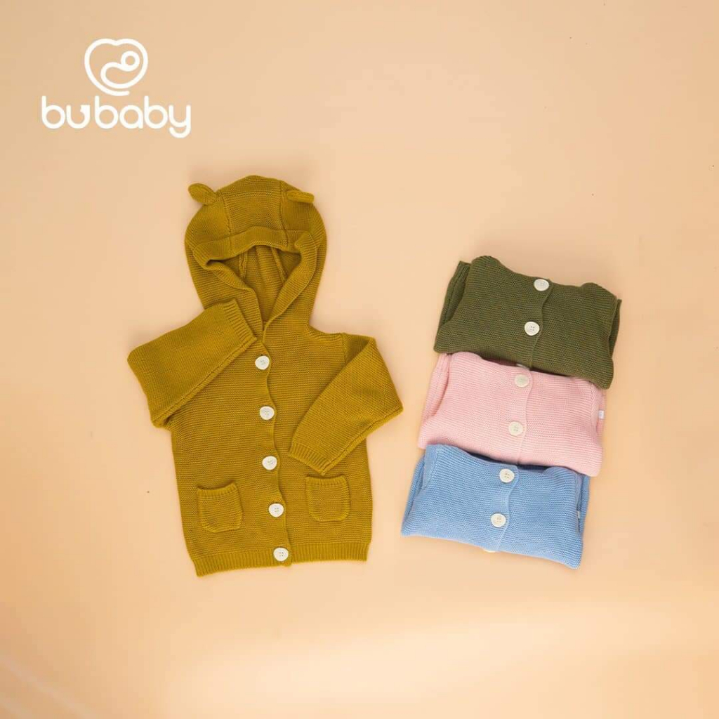 Áo khoác len có mũ cho bé trai, bé gái BU Baby | Quần áo BU Baby chính hãng Bu Baby