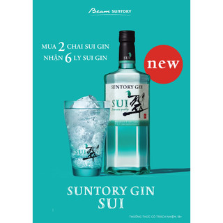 SUNTORY SUI GIN 700ml (mua 2 chai tặng 6 ly)