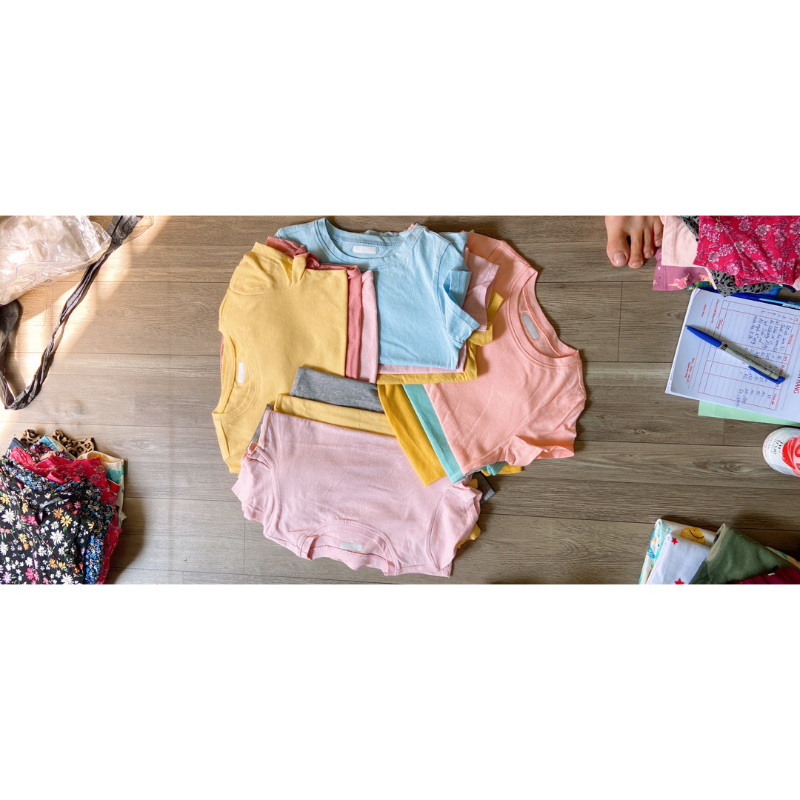 Thanh lý Áo ngắn tay bé hoạ tiết old. navyy sz 1-5Y