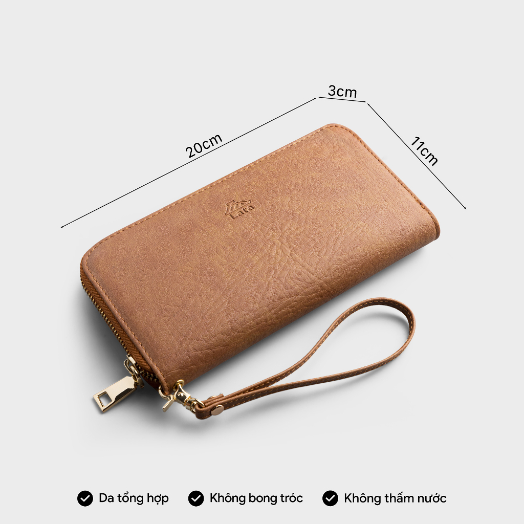 Ví da nữ cầm tay dáng ngang Lata VN57