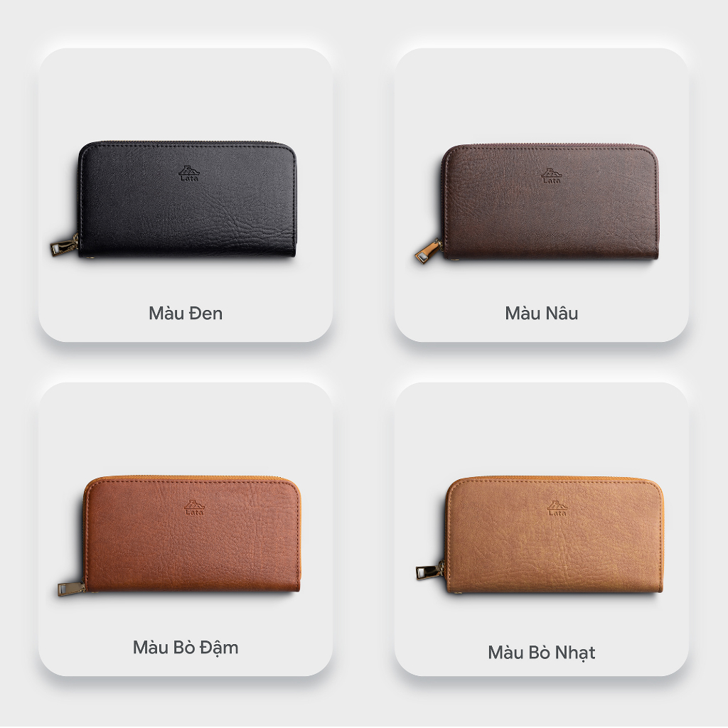 Ví da nữ cầm tay dáng ngang Lata VN57