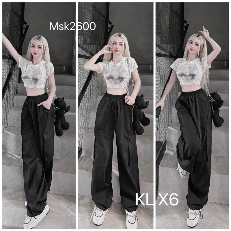 Set Áo Hình Bra Croptop + Quần Kaki Mịn Chất Đẹp MaB, Set Thể Thao Sexy