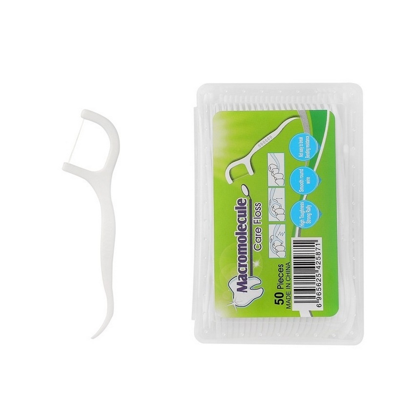 Hộp 50 Chiếc Tăm Chỉ Nha Khoa Sợi Chỉ Mảnh