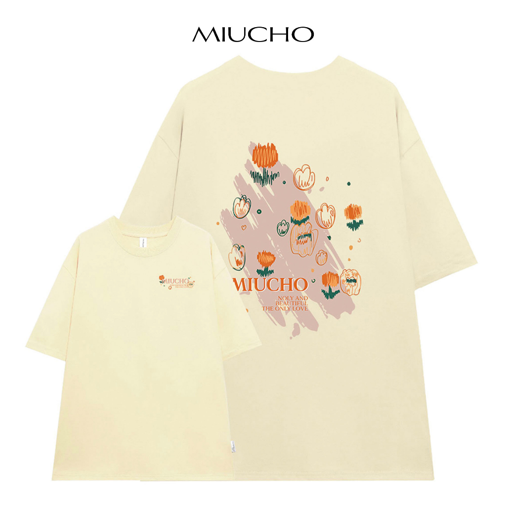 Áo thun nữ form rộng ATD200 Miucho chất vải cotton in Artwork