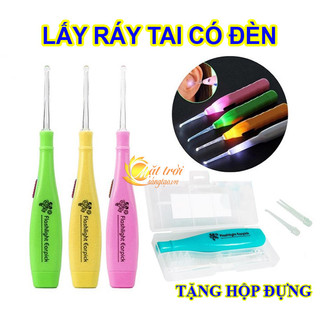 [Loại 1 Có Hộp] Dụng Cụ Lấy Ráy Tai Có Đèn An Toàn Tiện Lợi 3 Đầu Dùng Cho Người Lớn Và Trẻ Em
