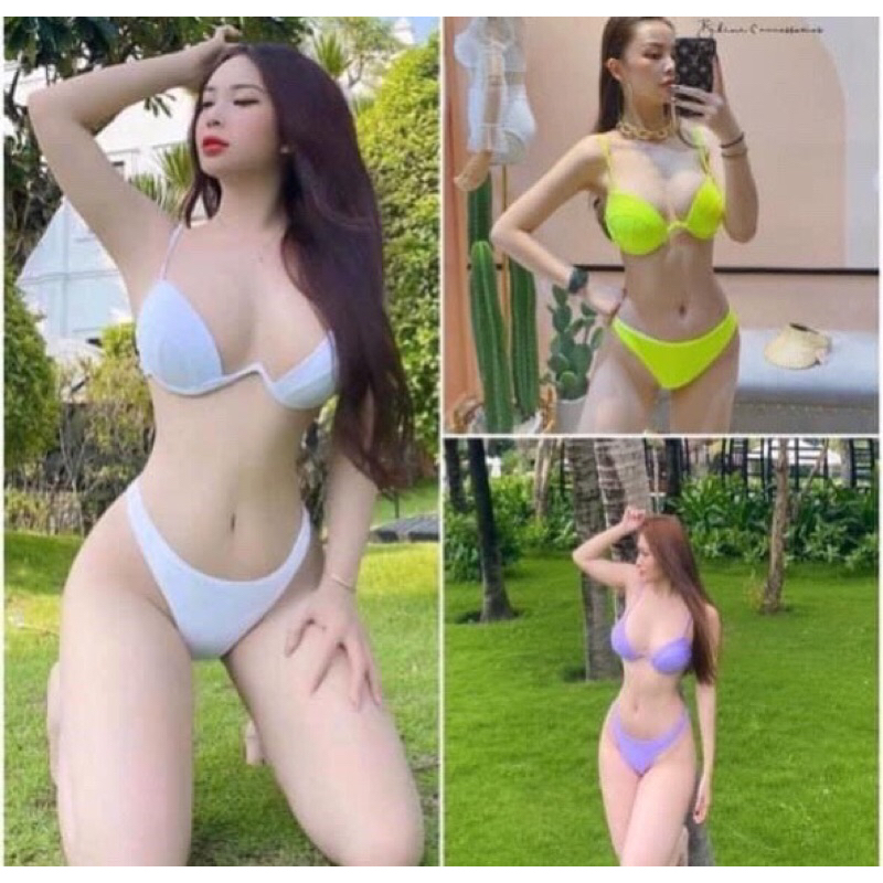 Bikini 2 mảnh gọng nâng khoe ngực siêu xinh