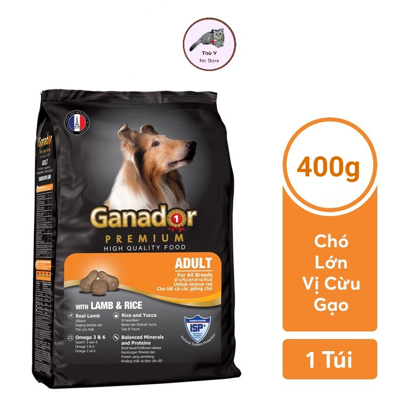 Thức ăn cho chó Ganador 400g chó lớn, chó con