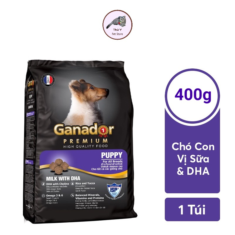 Thức ăn cho chó Ganador 400g chó lớn, chó con