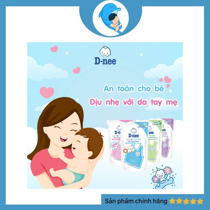 Nước giặt xả quần áo Dnee thơm mềm dịu nhẹ cho bé 600ml/960ml/3000ml chính hãng