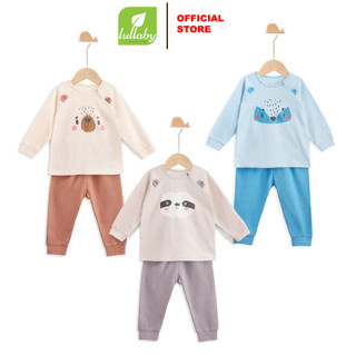 [CHÍNH HÃNG] Bộ dài tay cài vai raglan cotton cao cấp hoạ tiết bé trai NH235V Lullaby