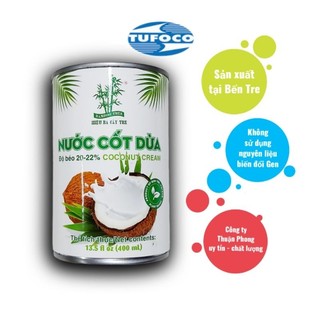 Combo 10 lon nước cốt dừa Ba Cây Tre, độ béo 20-22%. [Date mới]