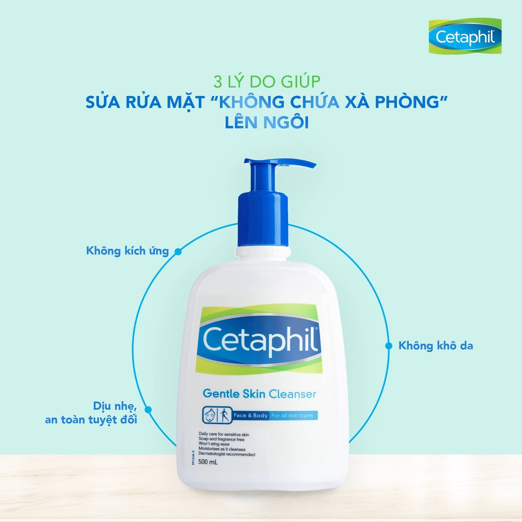 Sữa Rửa Mặt Cetaphil Gentle Skin Cleanser 500ml chính hãng | BigBuy360 - bigbuy360.vn