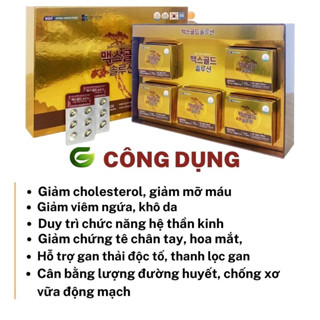 Tinh Dầu Thông Đỏ Max Gold Solution Hàn Quốc Hộp 120 Viên