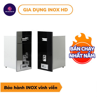 Thùng gạo mặt gương lắp tủ bếp  FREE SHIP  Thùng đựng gạo thông minh cao cấp , mặt phủ gương cường lực sang trọng