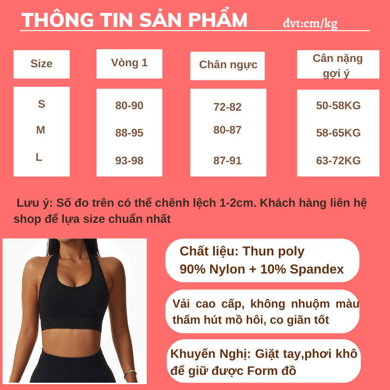 Áo Bra yếm tập Gym Yoga thể thao nữ có mút Gepo GP224