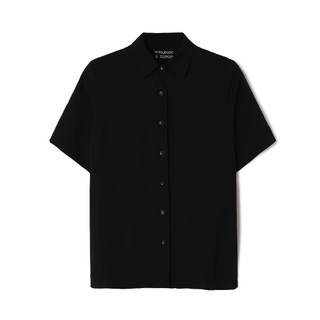 TIMTAY - Áo sơ mi công sở nữ 100% cotton tay ngắn màu đen - TTBSWSH001